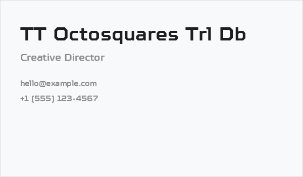 TT Octosquares Trl Db Business Card