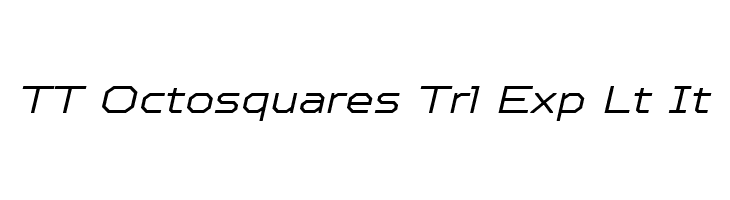 TT Octosquares Trl Exp Lt It  免费字体下载