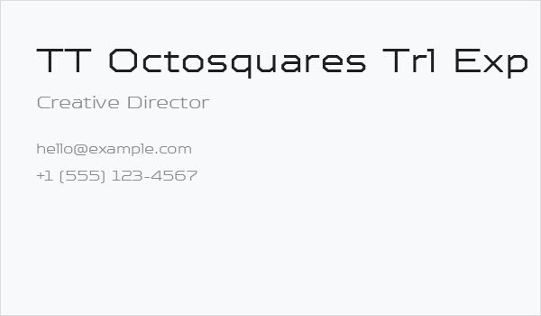 TT Octosquares Trl Exp Lt Business Card