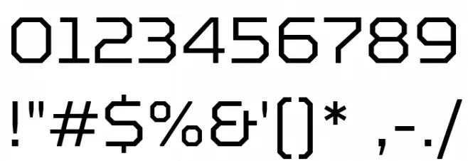 TT Octosquares Trl Lt Font Alte caractere