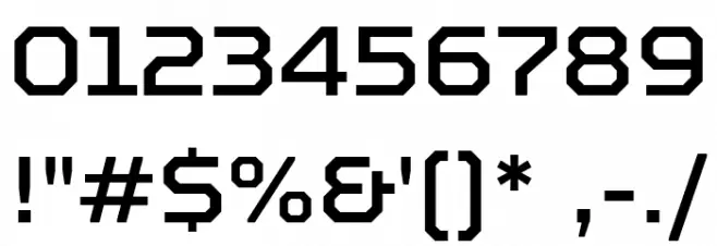 TT Octosquares Trl Md Шрифта ДРУГИЕ символов