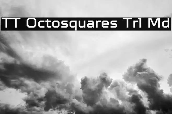 TT Octosquares Trl Md Шрифта examples