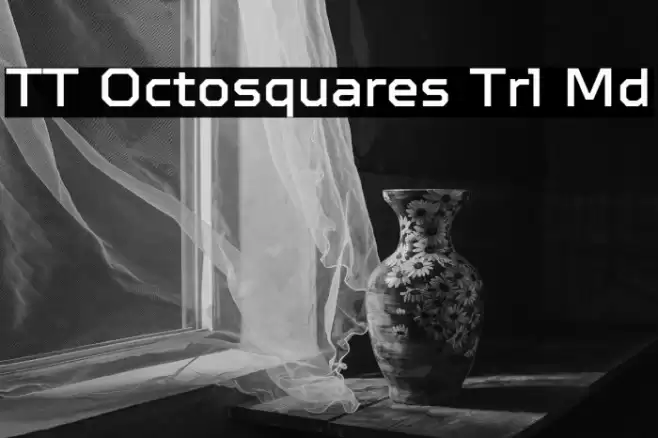 TT Octosquares Trl Md Шрифта examples