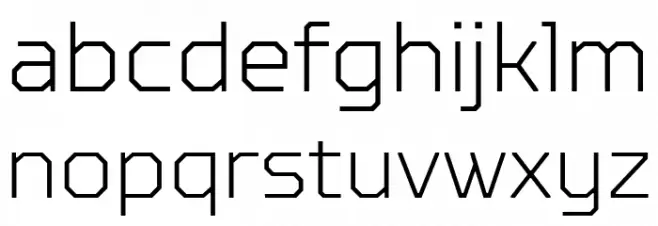 TT Octosquares Trl Th Font LOWERCASE