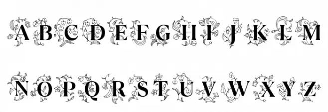 TT Ramillas Initials Trl Bd Font Litere mici