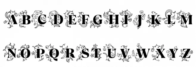 TT Ramillas Initials Trl Blc 字体 大写