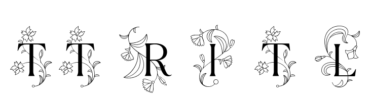 TT Ramillas Initials Trl Lt  Free Fonts Download