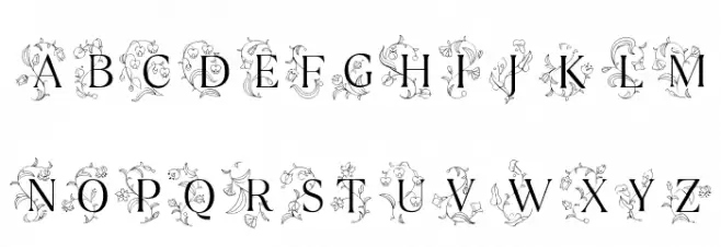 TT Ramillas Initials Trl Lt 字体 大写