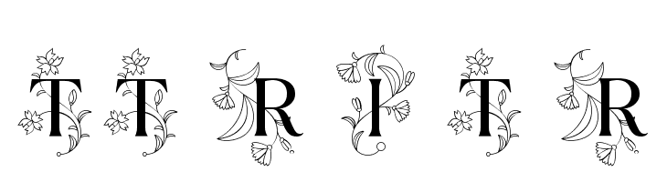 TT Ramillas Initials Trl Rg Schriftart