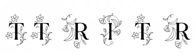 TT Ramillas Initials Trl Rg  नि: शुल्क फ़ॉन्ट्स डाउनलोड
