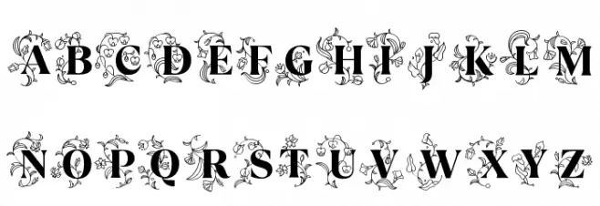 TT Ramillas Initials Trl XBd Font Litere mici
