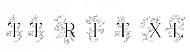 TT Ramillas Initials Trl XLt  Frei Schriftart Herunterladen
