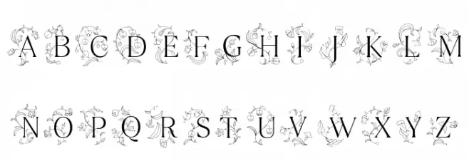 TT Ramillas Initials Trl XLt Schriftart Groß