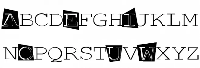 TTAAGG Schriftart Groß