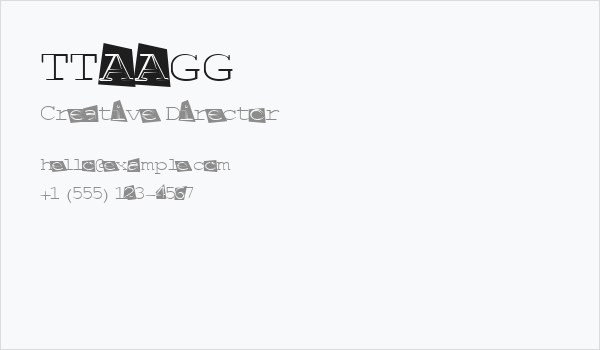 TTAAGG Business Card