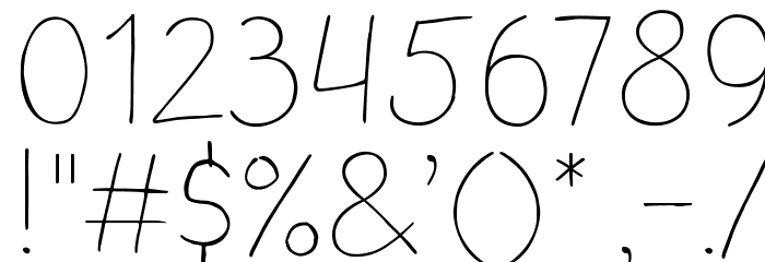 TTBlushes-ThinDEMO Font OTHER CHARS
