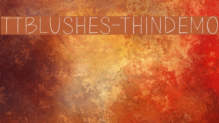 TTBlushes-ThinDEMO Font examples
