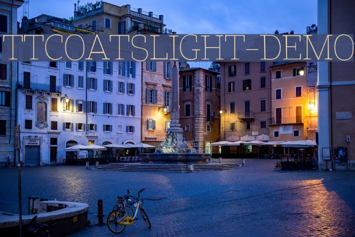 TTCoatsLight-DEMO Font examples
