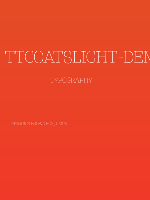 TTCoatsLight-DEMO Poster