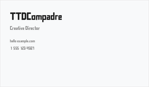 TTDCompadre Business Card