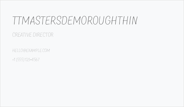 TTMastersDEMORoughThin Business Card