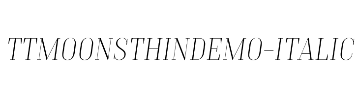 TTMoonsThinDEMO-Italic  font caratteri gratis