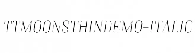 TTMoonsThinDEMO-Italic  تنزيل الخطوط