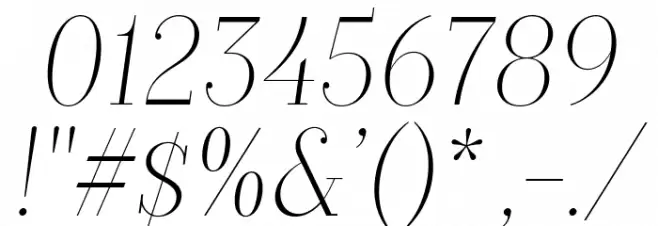 TTMoonsThinDEMO-Italic Font OTHER CHARS