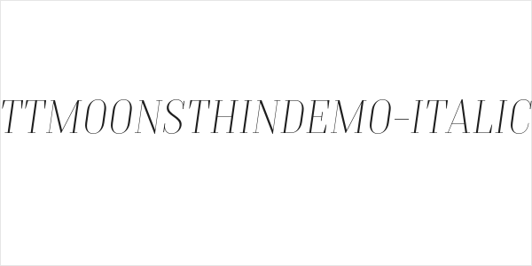 TTMoonsThinDEMO-Italic Logo