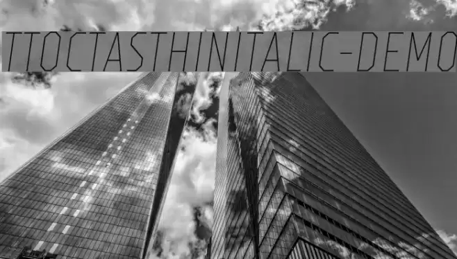 TTOctasThinItalic-DEMO Font examples