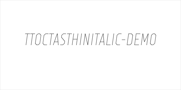 TTOctasThinItalic-DEMO Logo