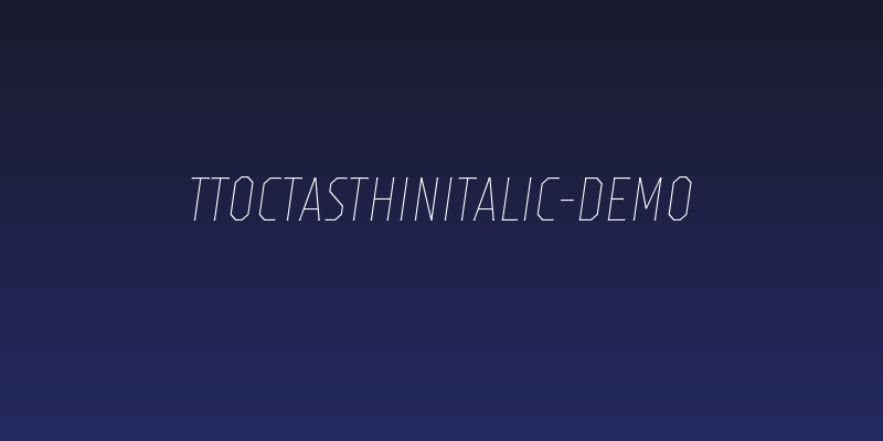 TTOctasThinItalic-DEMO Social Header