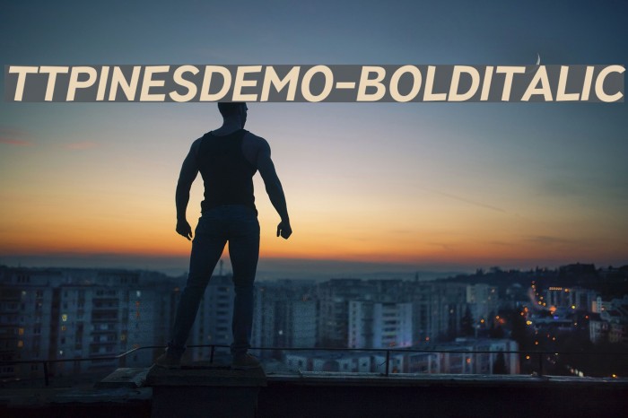 TTPinesDEMO-BoldItalic Font examples