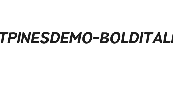 TTPinesDEMO-BoldItalic Logo
