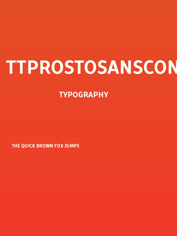 TTProstoSansCondensedDEMO-Bold Poster