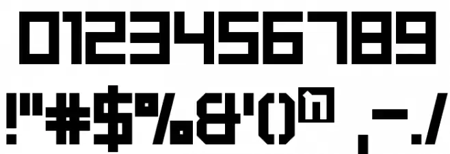 TUBA n Font OTHER CHARS