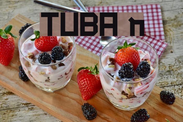 TUBA n Font examples