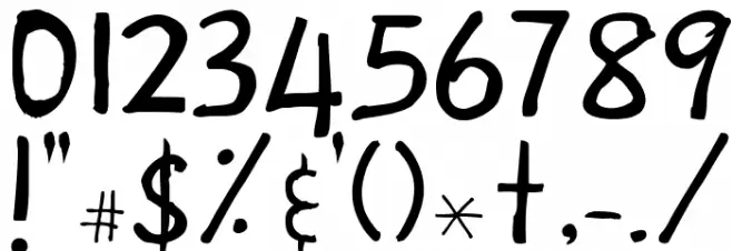 TULIS_TANGAN Font OTHER CHARS