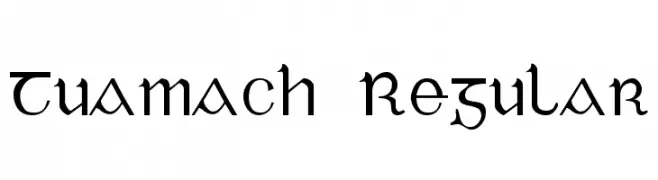 Tuamach Regular  Скачать бесплатные шрифты