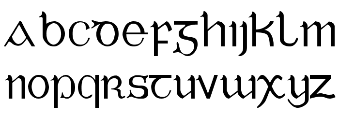 Tuamach Regular Font LOWERCASE