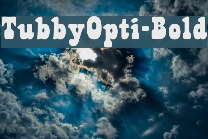 TubbyOpti-Bold Font examples