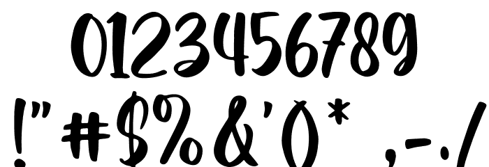 Tuberosa Regular Font OTHER CHARS