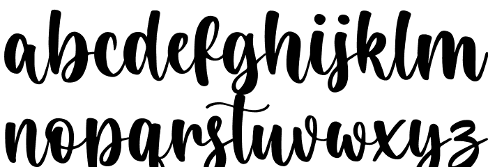 Tuberosa Regular Font LOWERCASE