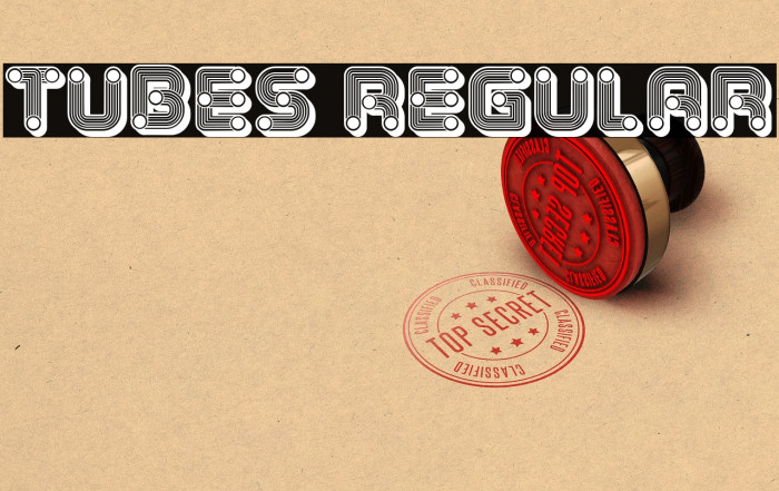Tubes Regular Font examples