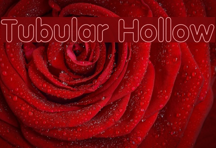 Tubular Hollow Font examples