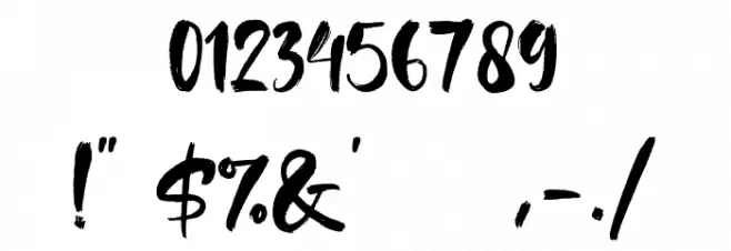 Tuckers Font OTHER CHARS