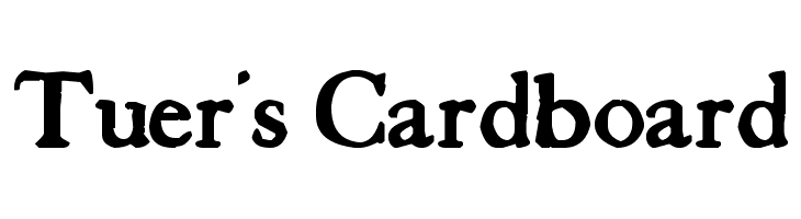 Tuer's Cardboard Font