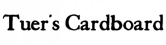 Tuer's Cardboard  フリーフォントのダウンロード