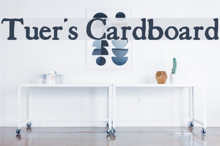Tuer's Cardboard Font examples