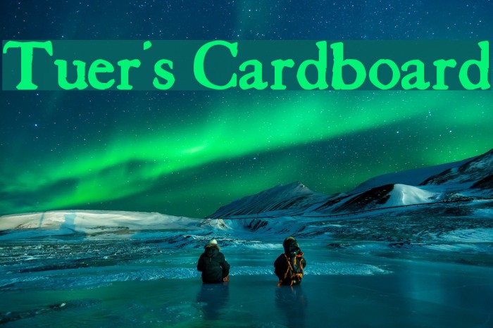 Tuer's Cardboard Font examples
